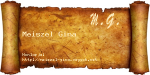 Meiszel Gina névjegykártya